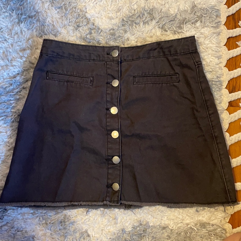 Brown button up skirt